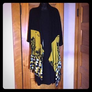 Fantazia long asymmetrical cardigan